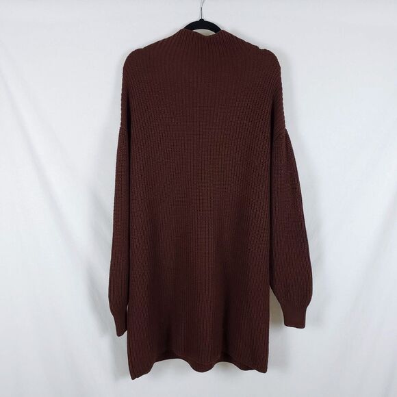 Wilfred Merino Wool Sweater Dress Chocolate Brown Womens XL Slouchy Minimalist - Picture 7 of 12